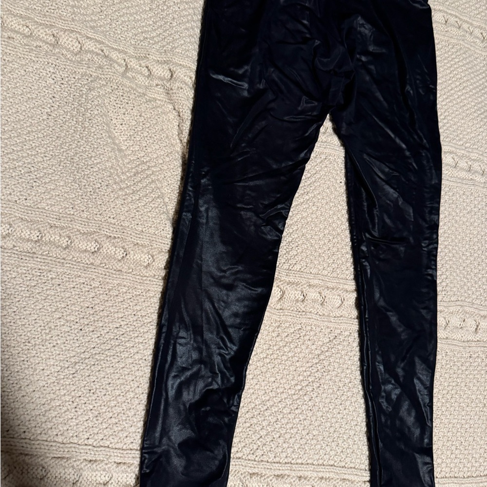 Express SZ Medium Black Faux Leather Leggings